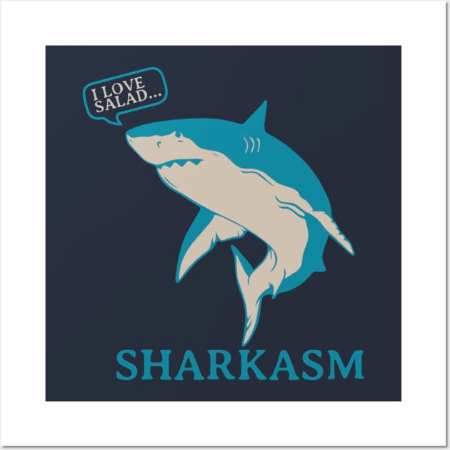 Sharkasm Wall Art by denkatinys